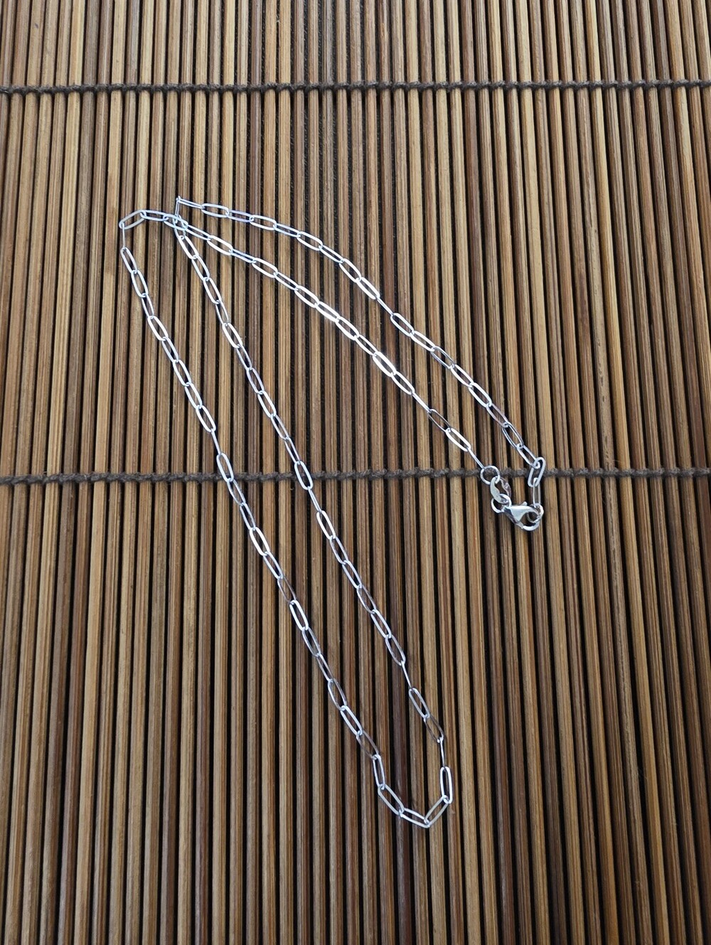 14k Paperclip White Gold Chain Necklace